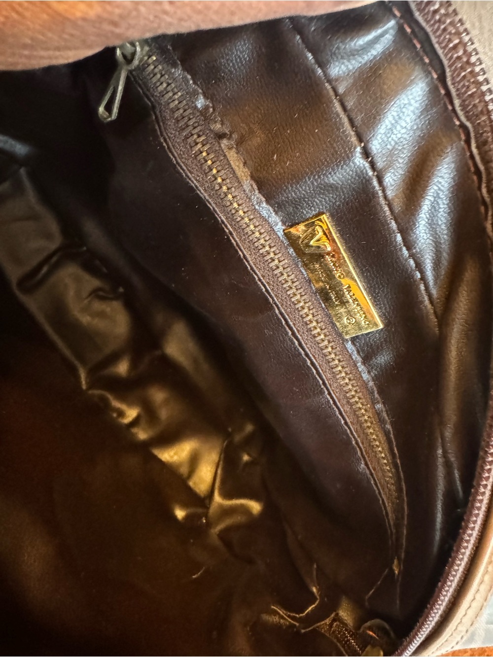 Mario Valentino Monogram Brown Flap Bag - Picture 12 of 13